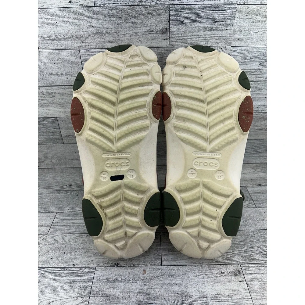 Crocs Classic All-Terrain Clogs Men 10‎ Women 12 Off White Olive Green Burgundy